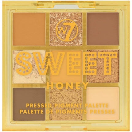 W7 Pressed Pigment Eyeshadow Palette - Sweet Honey