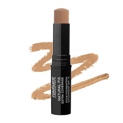 Radiant Professional Natural Fix Extra Coverage Stick Foundation SPF 15 Paraben & Oil Free Matte Finish 8.5g Peanut 04