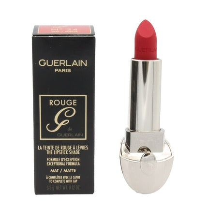 Guerlain Red Lipstick G Shade No. 24 Matte Red Lipstick Lip Plumping