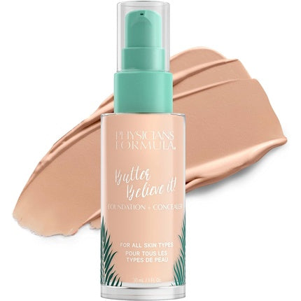 Physicians Formula Murumuru Butter Believe It! Foundation + Concealer with Butter for Radiant Glow Light