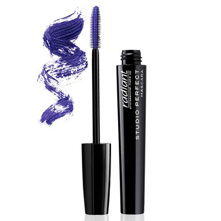Radiant Professional Studio Perfect Volume Mascara with Silicone Brush and Natural Wax for Healthy Voluminous Lashes 0.30 ounces Purple