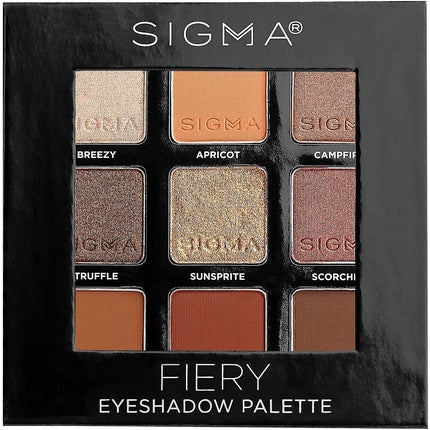 Sigma Beauty On-the-Go Eyeshadow Palette Fiery 9 Bold Shades - Clean Beauty Products