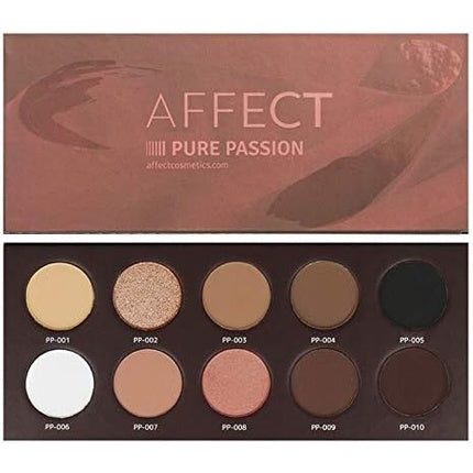 Affect Pure Passion Pressed Eyeshadow Palette - 10 Shades, 2-2.5g Each