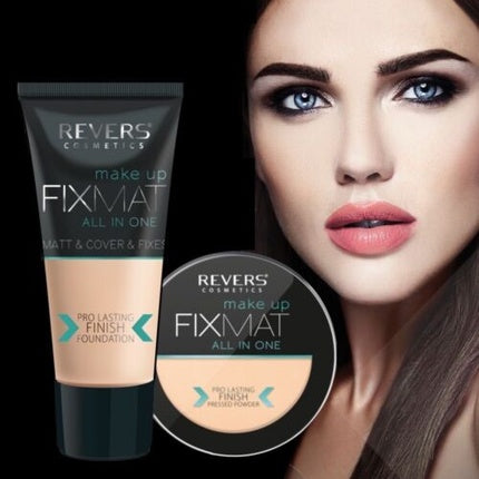 FIXMAT ALL in ONE Pro Long-lasting Matte Finish Foundation Powder Makeup Coverage