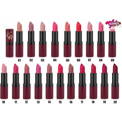 Golden Rose Velvet Matte Lipstick Color 38