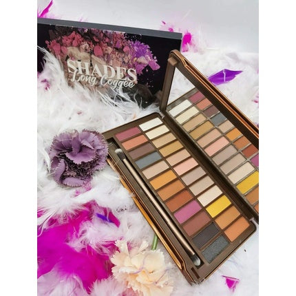 FACE COMPLEX Professional Makeup Palette Eye Shadow Long Coffee XL Palette with Pessato Pigments 24 Shades Glitter and Matte Effect