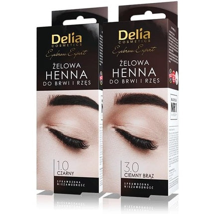 Delia Cosmetics Black Eyebrow & Eyelashes Tint Innovative Formula 15ml