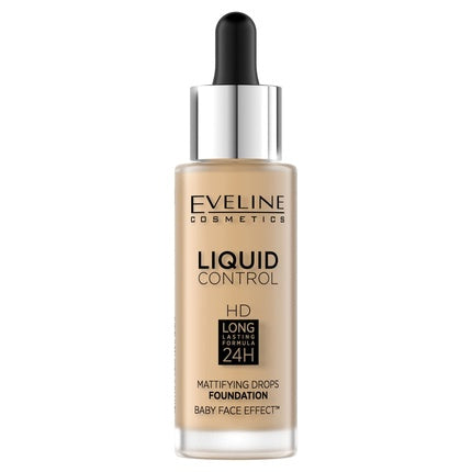 Eveline Liquid Control Hd Foundation With Dropper 016 Vanilla Beige 32ml