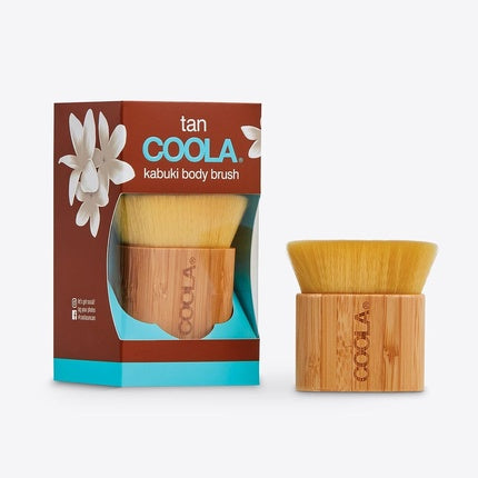 Coola Sunless Tan Kabuki Body Brush with Vegan Bristles and Bamboo Handle