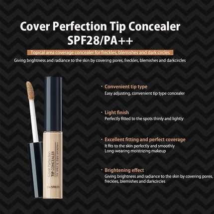 The Saem Cover Perfection Tip Concealer SPF28 - Rich Beige 6.8g/0.23oz