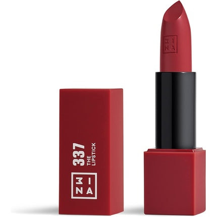 3INA Makeup The Lipstick 337 Dark Wine Lipstick with Vitamin E and Shea Butter - Long Lasting Lip Color with Matte Finish and Creamy Texture - Vegan and Cruelty Free