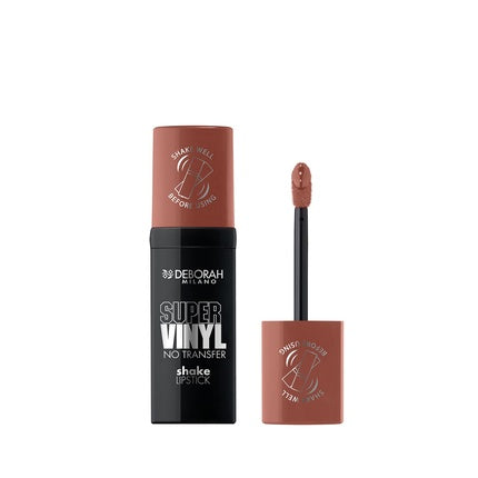 Deborah Milano Super Vinyl Lipgloss Liquid Vinyl Lipstick No. 2 Caramel Intense Color No Transfer and Mirror Shine Up to 16 Hours