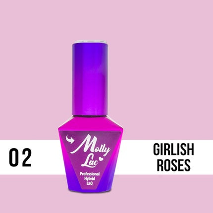 Molly Lac Glamour Women Girlish Roses Hybrid Nail Polish 10ml No. 2