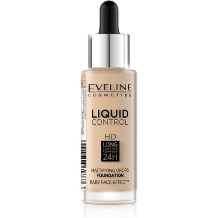 Eveline Liquid Control Hd Mattifying Drops Foundation - 015 Light Vanilla, 32ml