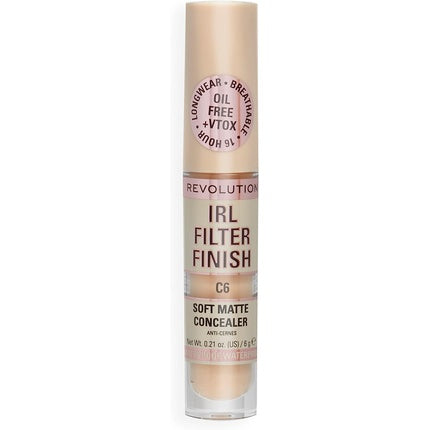 Makeup Revolution IRL Filter Finish Concealer Medium to Full Coverage 6g C6