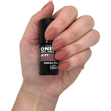 Layla Cosmetics One Step Gel Nail Polish Red Stone Number 7