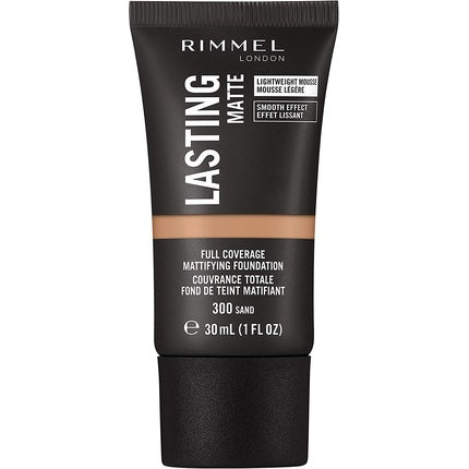 Rimmel Lasting Matte Full Coverage Lightweight Foundation 30ml 300 Sand