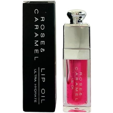 Rose &amp; Caramel Lip Oil Hydrating Fruit Flavored Tinted Non Sticky Long Lasting Lip Gloss Bubble Gum