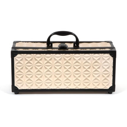 MYA Travel Baguette Professional Makeup Case with 20 Eye Shadows, 4 Lip Glosses, Compact Powder, Eye Pencil, Brush and Applicators