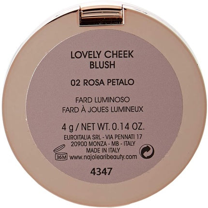 NAJ-OLEARI Lovely Cheek Blush Makeup Face 02 Rose Petal