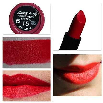 Golden Rose Velvet Matte Lipstick Color 15
