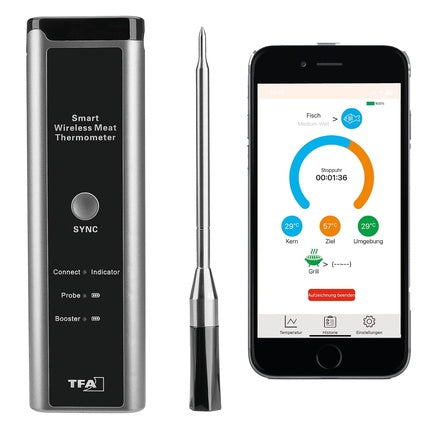 Tfa Dostmann Wireless Meat Thermometer Smart BBQ 70m