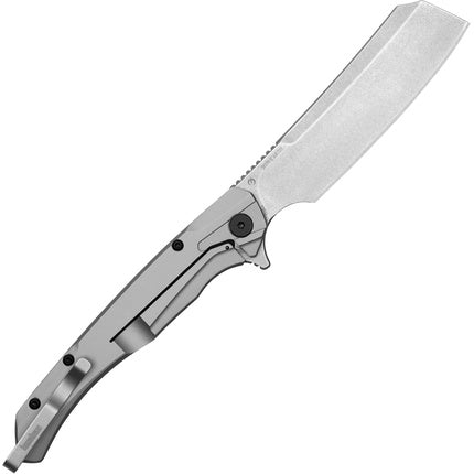 Kershaw Strata Cleaver Pocket Knife D2 Steel 4 Inch Blade Stonewashed Finish