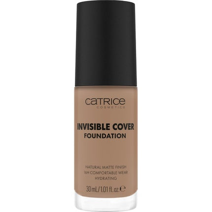 Catrice Invisible Cover Foundation 30ml 045N Nude Moisturizing Long-Lasting Natural for Dry Skin Vegan Oil-Free Paraben-Free Microplastic-Free