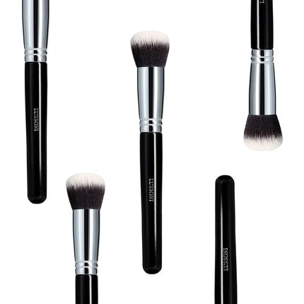 T4B LUSSONI 100 Series Professional Makeup Brushes for Foundation and Concealer - Round, Flat, Angled, Tapered, and Kabuki (PRO 106 Kabuki Brush with Rounded Top)