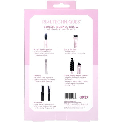 Real Techniques Limited Edition Brush Blend and Brow Holiday Kit 5 Piece Gift Set