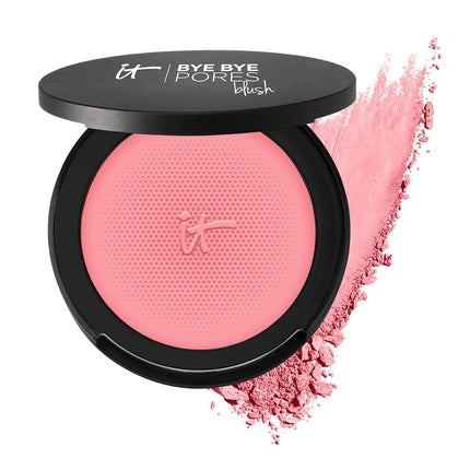 IT Cosmetics Bye Bye Pores Blush Sheer Buildable Color with Silk Hydrolyzed Collagen Peptides Antioxidants 0.192 oz Je Ne Sai Quelle Bright Pink
