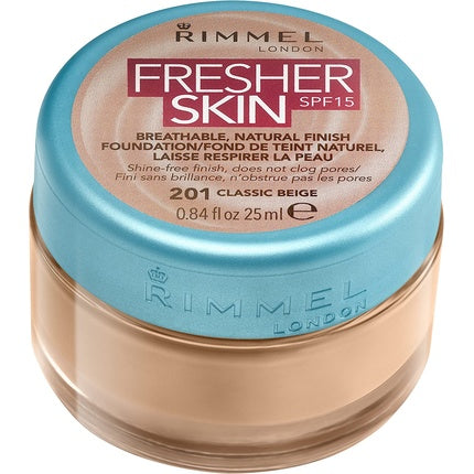 Rimmel London Fresher Skin Foundation 201 Classic Beige 25ml