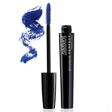 Radiant Professional Studio Perfect Volume Mascara with Silicone Brush and Natural Wax for Healthy Voluminous Lashes 0.30 ounces Electric Blue