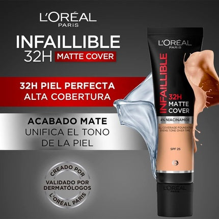 infaillible 24H matte cover foundation #145-rose beige  30ml