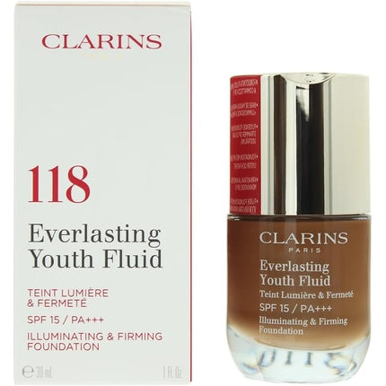 Clarins Everlasting Youth Fluid 118 Sienna Foundation 30ml