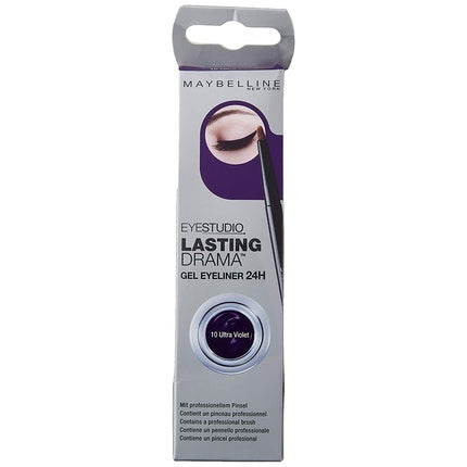 Maybelline New York Eyestudio Lasting Drama Gel Eyeliner Ultra Violet 3ml with Brush