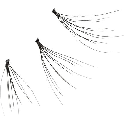 KISS Haute Couture Individual Lash Clusters Natural Premium Lashes Style Luxe Short &amp; Medium Length Mini Knot Technology Includes Lash Glue 70 Fake Lashes Black