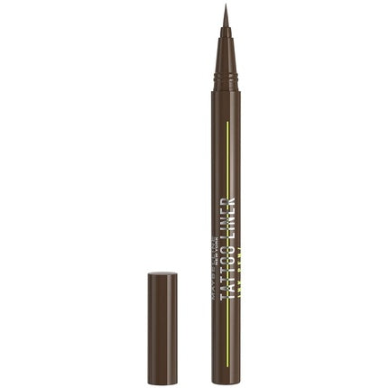 Maybelline New York Liquid Eyeliner Waterproof Smudge-proof and Long-lasting Vegan Tattoo Liner Ink Eyeliner No. 882 Pitch Brown 1ml