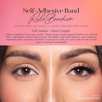 Lilly Lashes 3D Self Adhesive Eyelashes - No Lash Glue Needed