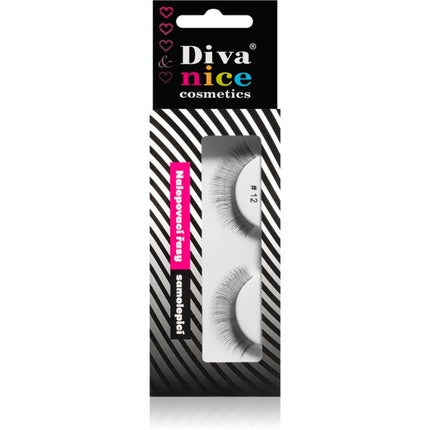 Diva &amp; Nice Cosmetics False Eyelashes in Natural Hair No. 12 - 1 piece