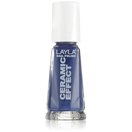 Layla Cosmetics 1243R23-068 Ceramic Effect Nail Polish Pacific Blue 10ml