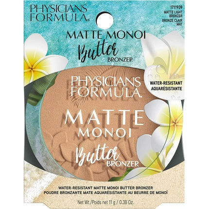 Physicians Formula Matte Monoi Butter Bronzer Long-lasting Bronzer Powder with Essential Fatty Acids and Pro-vitamins Matte Light Bronzer