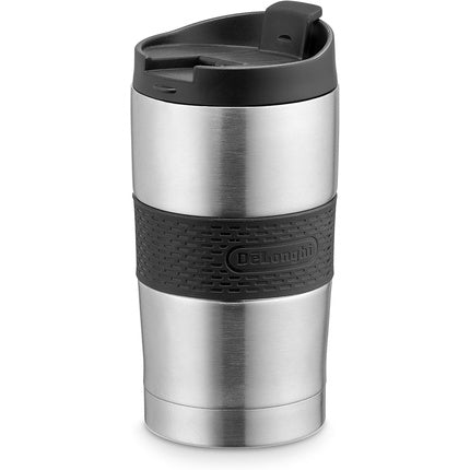 De'Longhi DLSC074 Travel Thermo Mug Stainless Steel Double Wall Coffee Mug