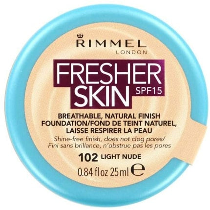 Rimmel Fresher Skin Foundation Light Nude 102 25ml