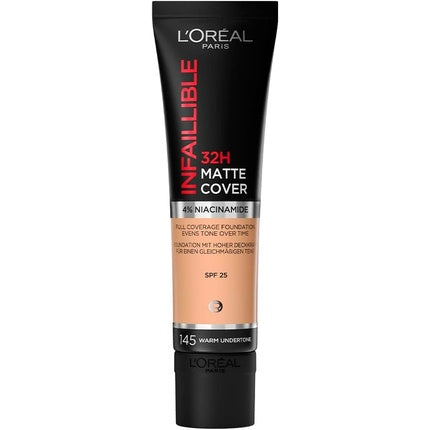 infaillible 24H matte cover foundation #145-rose beige  30ml