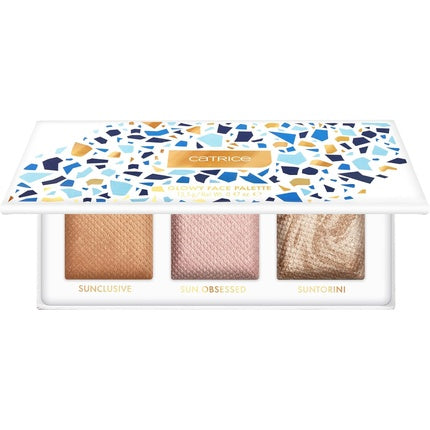 Catrice SUMMER OBSESSED Glowy Face Palette Highlighter Palette C01 Multicolor 3 Colors Natural Shiny Vegan Perfume Alcohol Preservative Free 13.5g