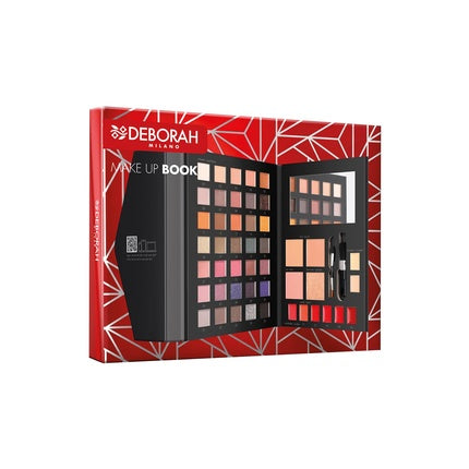 Deborah Milano Women's Makeup Book Volume Gift Set - Eyeshadow Palette, Gloss, Lipsticks, Face Powder in Various Finishes and Colors from FSC Paper