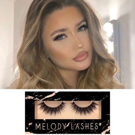 Melody Lashes Ultra Fluffy Eyelashes Premium Quality for All Eye Shapes 15x Reusable Vegan Natural Eyelashes - Daisy