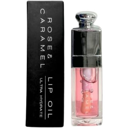 Rose &amp; Caramel Lip Oil Hydrating Fruit Flavored Tinted Non Sticky Long Lasting Lip Gloss Strawberry