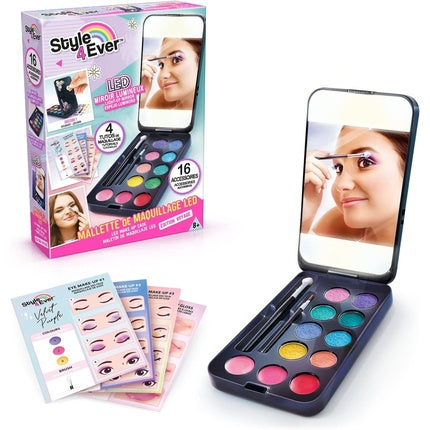 Style 4 Ever OFG 260 Compact Makeup Case with LED Mirror 8 Eyeshadows 3 Lip Glosses Multicoloured